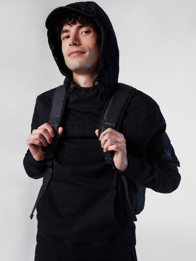 Men North Sails Black HOODIE WITH POCKET Clothing 0028HP274