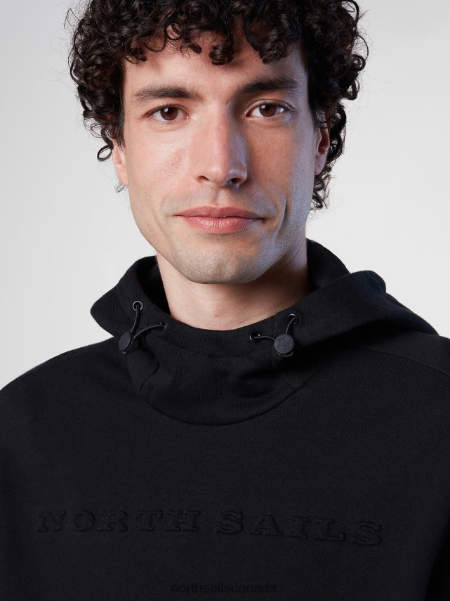 Men North Sails Black HOODIE WITH POCKET Clothing 0028HP274
