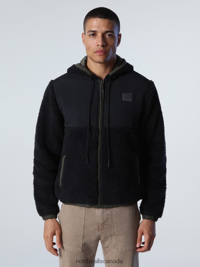 Men North Sails Black RECYCLED FLEECE SWEATSHIRT Clothing 0028HP1018