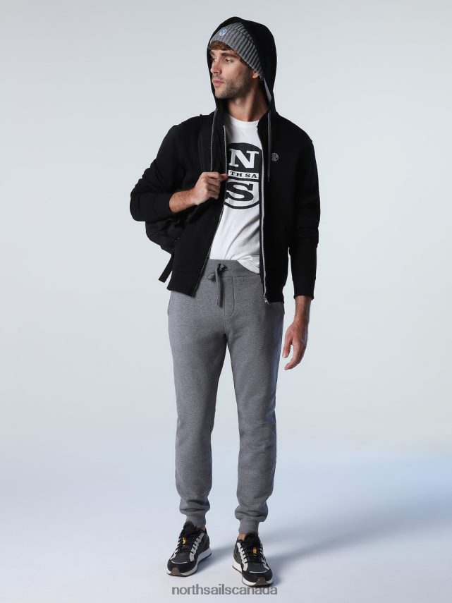 Men North Sails Black ZIP SWEATSHIRT Clothing 0028HP825