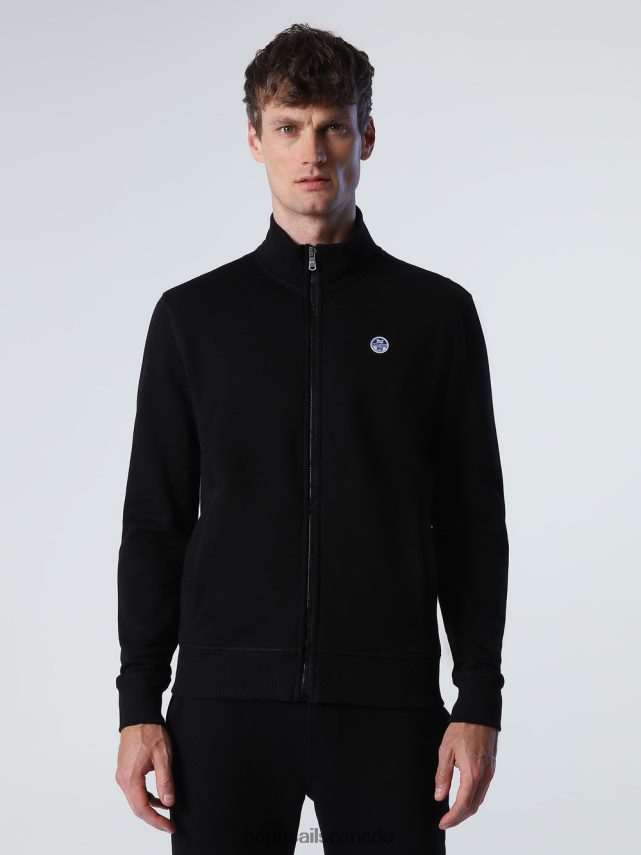 Men North Sails Black ZIP SWEATSHIRT Clothing 0028HP829