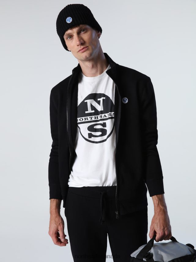 Men North Sails Black ZIP SWEATSHIRT Clothing 0028HP829