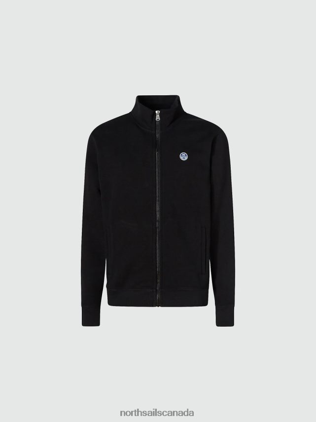 Men North Sails Black ZIP SWEATSHIRT Clothing 0028HP829