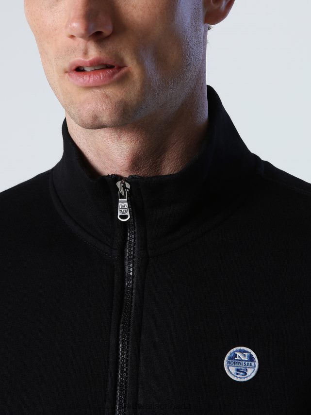 Men North Sails Black ZIP SWEATSHIRT Clothing 0028HP829