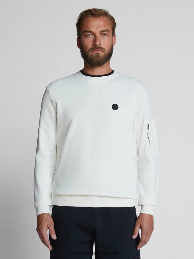 Men North Sails Blanc CREW-NECK SWEATSHIRT Clothing 0028HP1235