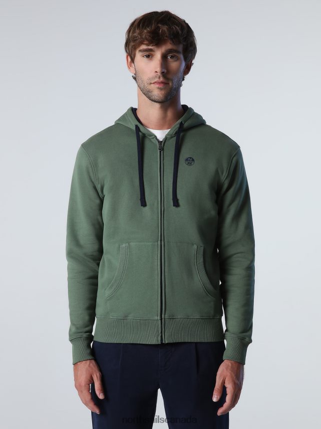 Men North Sails Bronze green ZIP SWEATSHIRT Clothing 0028HP822