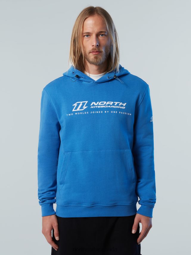 Men North Sails Digital blue HOODIE WITH EMBROIDERED HOOD Clothing 0028HP270