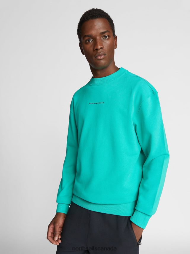 Men North Sails Emerald OVERSIZED SWEATSHIRT Clothing 0028HP1080