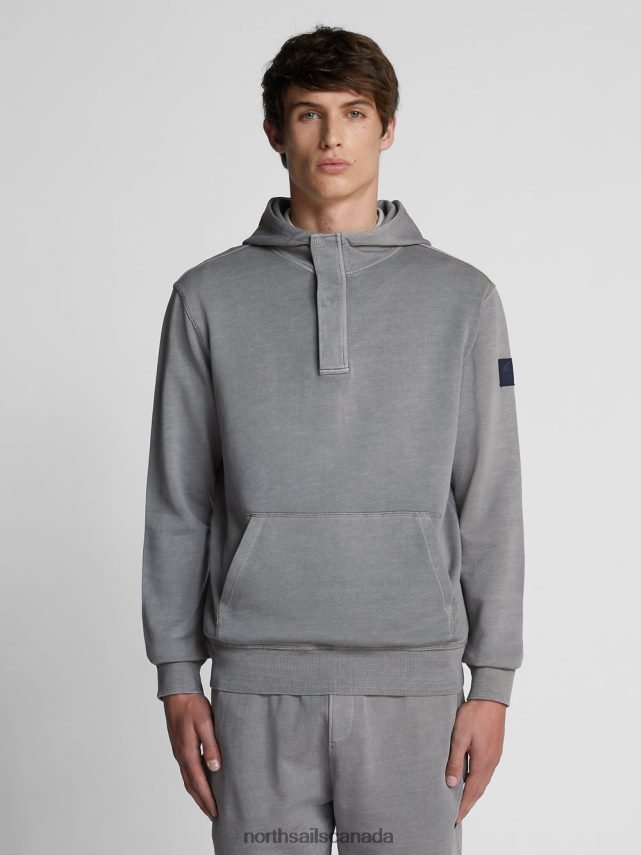 Men North Sails Grey HOODED SWEATSHIRT Clothing 0028HP1111