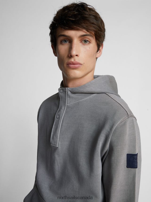 Men North Sails Grey HOODED SWEATSHIRT Clothing 0028HP1111