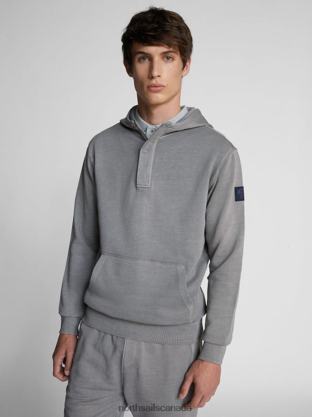 Men North Sails Grey HOODED SWEATSHIRT Clothing 0028HP1111