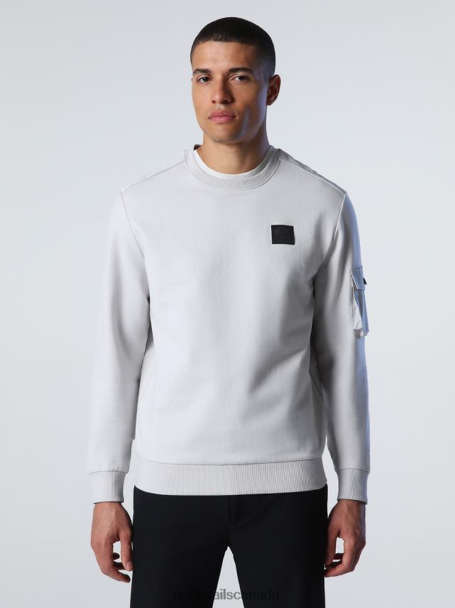 Men North Sails Grey violet SWEATSHIRT WITH POCKET Clothing 0028HP914