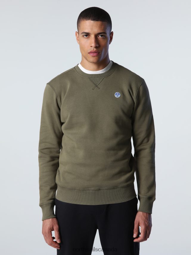Men North Sails Ivy green SWEATSHIRT WITH CHEST LOGO Clothing 0028HP735