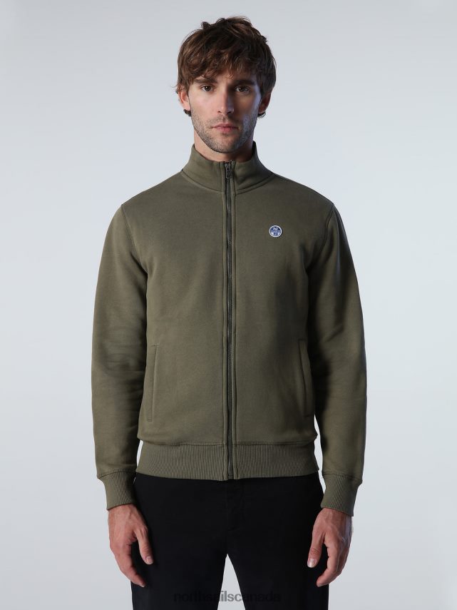 Men North Sails Ivy green ZIP SWEATSHIRT Clothing 0028HP826