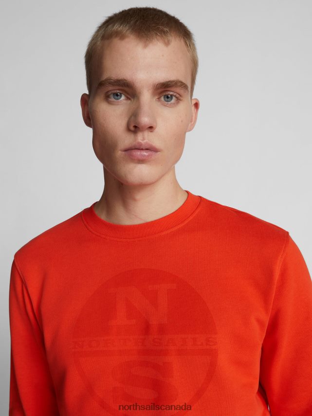 Men North Sails Lobster SWEATSHIRT WITH MAXI LOGO Clothing 0028HP1226