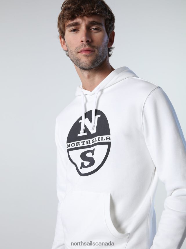 Men North Sails Marshmallow LOGO HOODIE Clothing 0028HP784