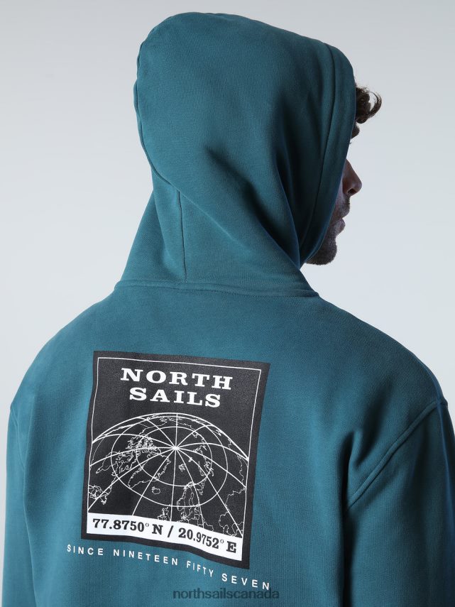 Men North Sails Mediterranea PRINTED HOODIE Clothing 0028HP1014