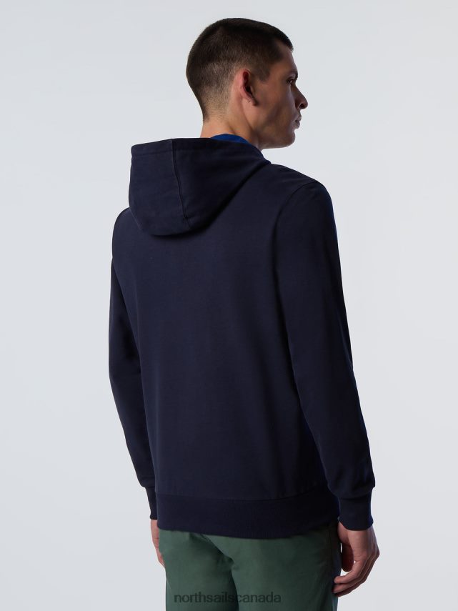 Men North Sails Navy blue FULL-ZIP HOODIE Clothing 0028HP281