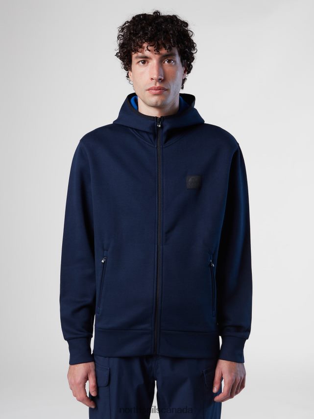 Men North Sails Navy blue SCUBA FLEECE HOODIE Clothing 0028HP275