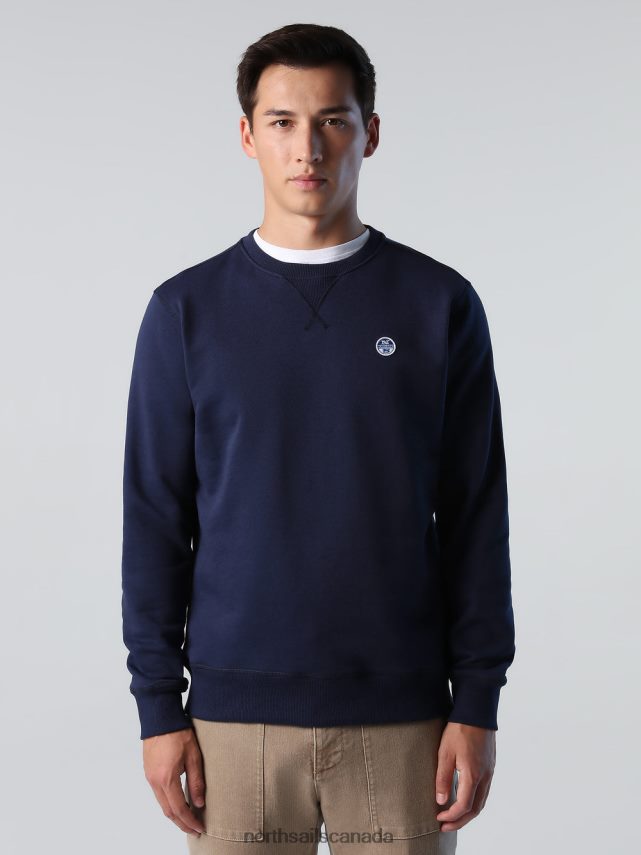 Men North Sails Navy blue SWEATSHIRT WITH CHEST LOGO Clothing 0028HP737