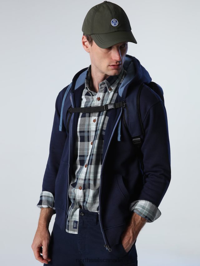 Men North Sails Navy blue ZIP SWEATSHIRT Clothing 0028HP823