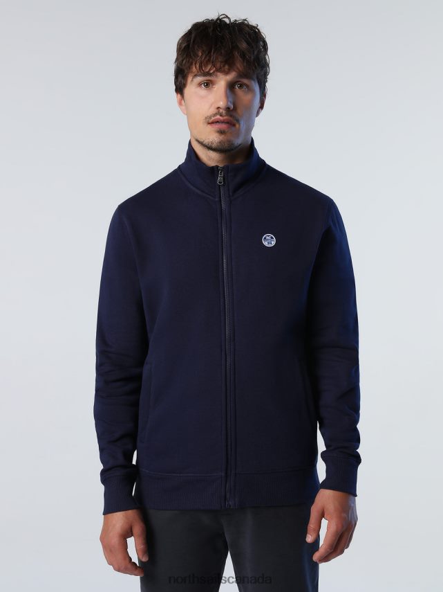 Men North Sails Navy blue ZIP SWEATSHIRT Clothing 0028HP827