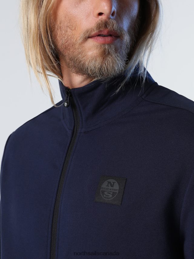 Men North Sails Navy blue ZIP SWEATSHIRT WITH POCKET Clothing 0028HP1011