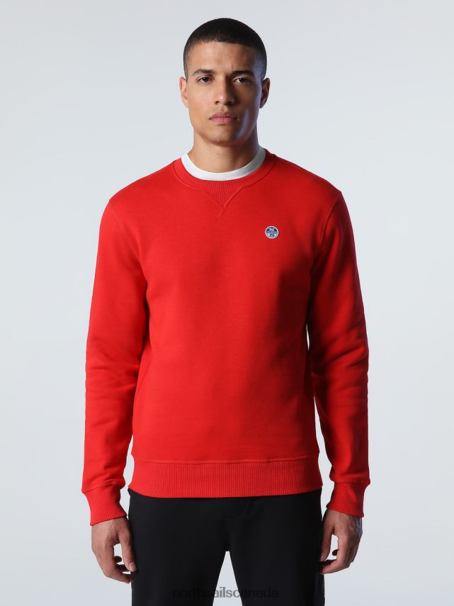 Men North Sails Red SWEATSHIRT WITH CHEST LOGO Clothing 0028HP734