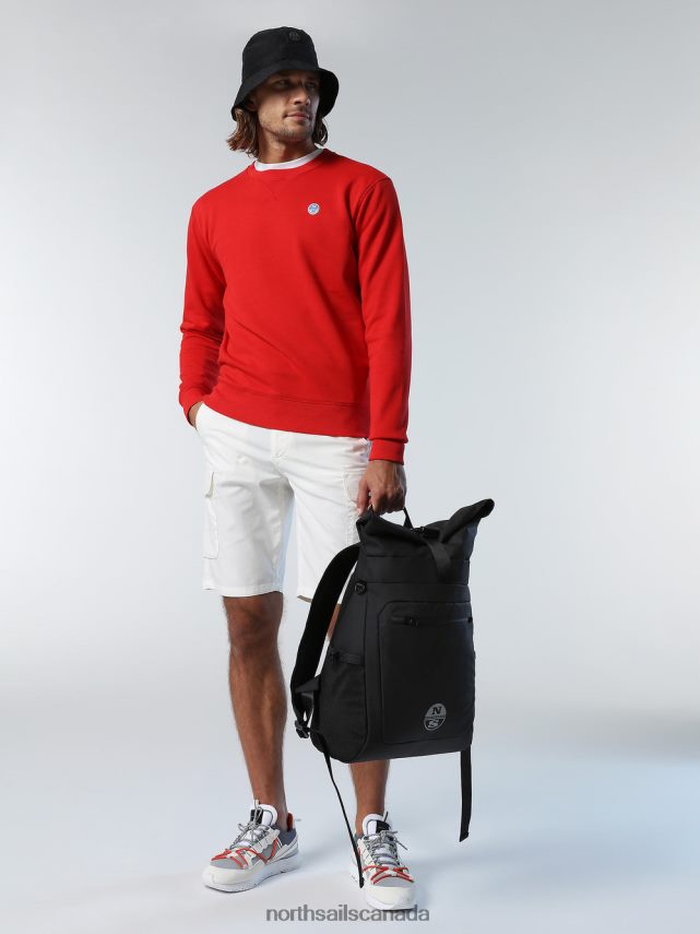 Men North Sails Red SWEATSHIRT WITH LOGO PATCH Clothing 0028HP285
