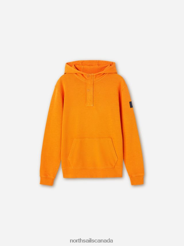 Men North Sails Vibrant orange HOODED SWEATSHIRT Clothing 0028HP1110