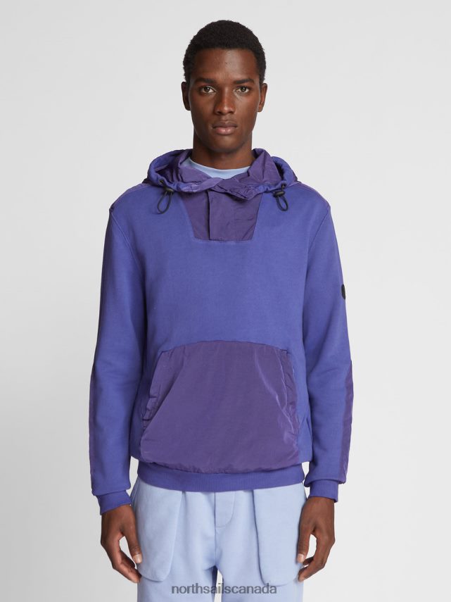 Men North Sails Wave blue HOODED SWEATSHIRT Clothing 0028HP1242