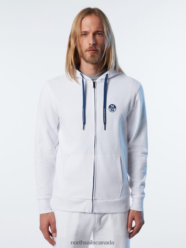 Men North Sails White FULL-ZIP HOODIE Clothing 0028HP280
