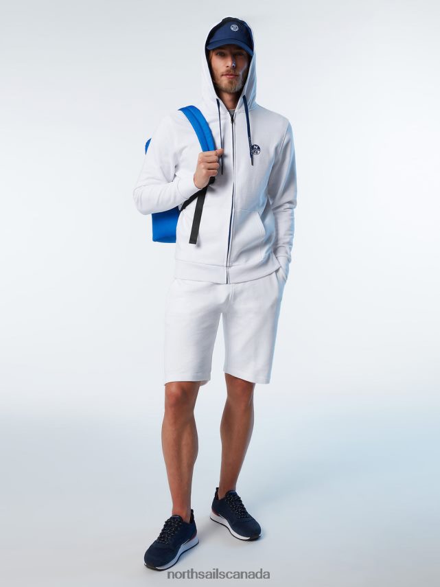 Men North Sails White FULL-ZIP HOODIE Clothing 0028HP280