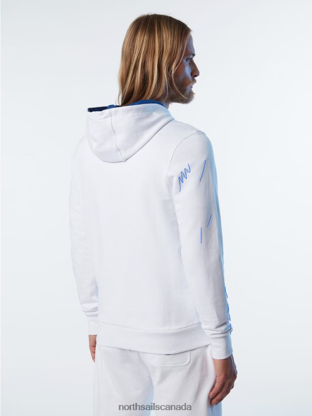Men North Sails White FULL-ZIP HOODIE Clothing 0028HP280
