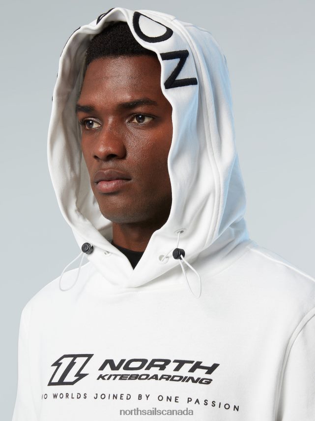 Men North Sails White HOODIE WITH EMBROIDERED HOOD Clothing 0028HP269