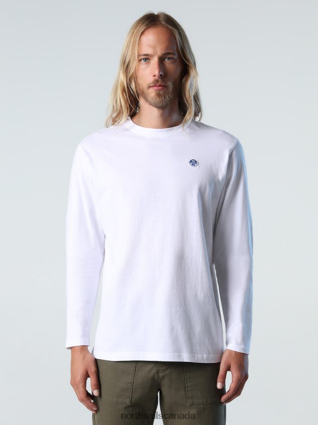 Men North Sails White LONG-SLEEVED TOP WITH LOGO Clothing 0028HP303