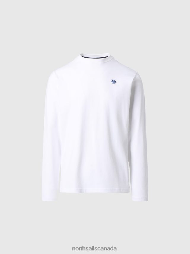 Men North Sails White LONG-SLEEVED TOP WITH LOGO Clothing 0028HP303