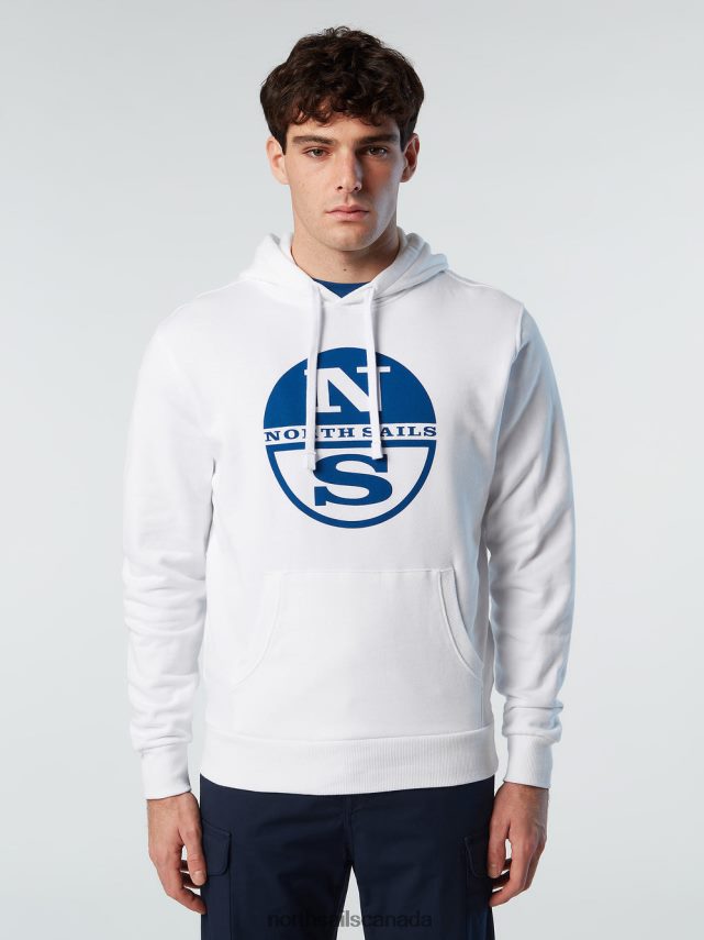 Men North Sails White MAXI LOGO HOODIE Clothing 0028HP297