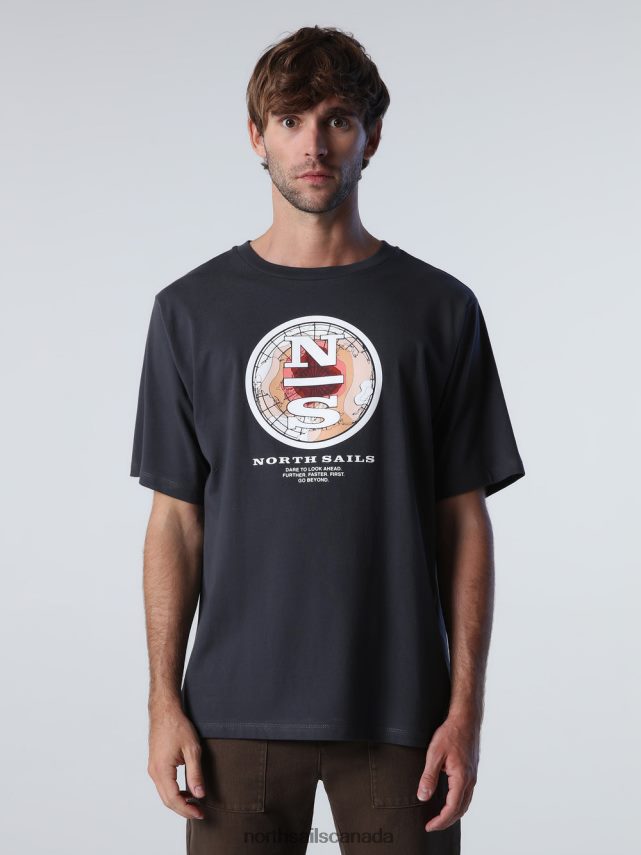 Men North Sails Asphalt T-SHIRT WITH GRAPHIC PRINT Clothing 0028HP995