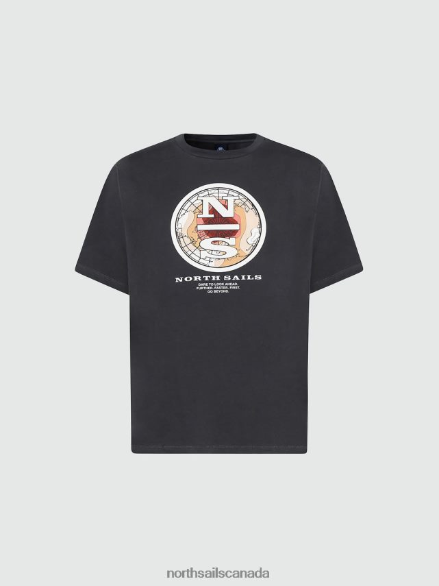 Men North Sails Asphalt T-SHIRT WITH GRAPHIC PRINT Clothing 0028HP995