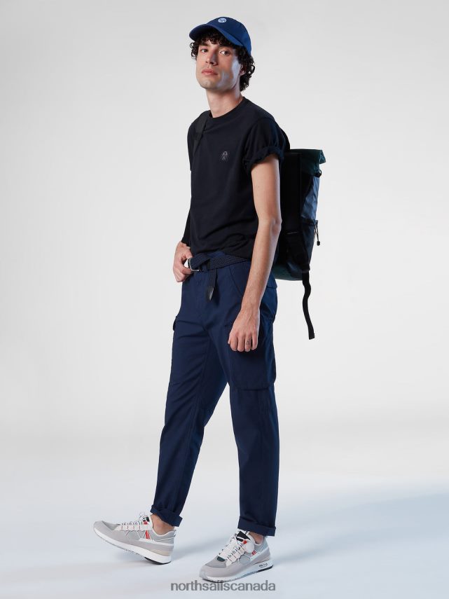 Men North Sails Black ORGANIC COTTON T-SHIRT Clothing 0028HP189