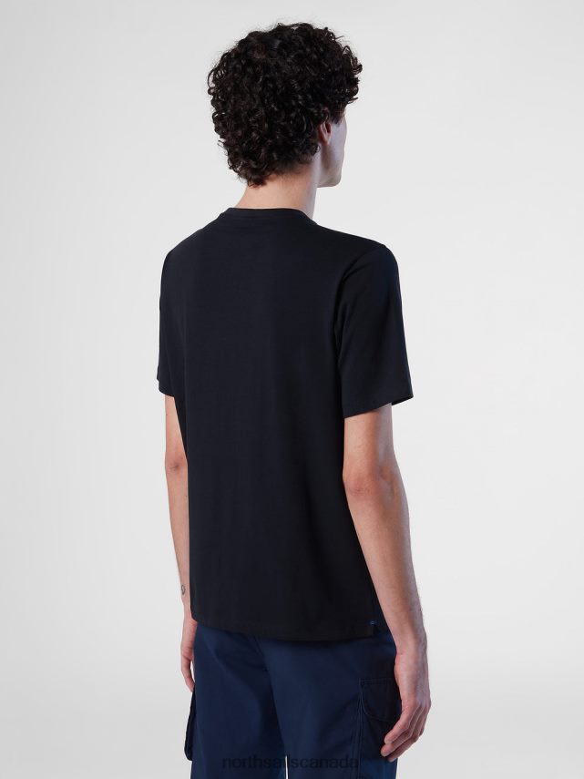 Men North Sails Black ORGANIC COTTON T-SHIRT Clothing 0028HP189