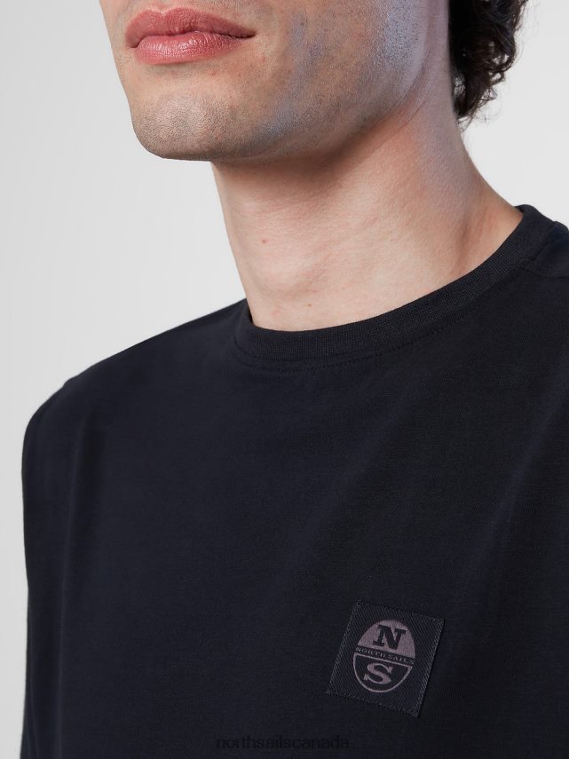 Men North Sails Black ORGANIC COTTON T-SHIRT Clothing 0028HP189