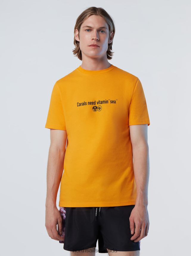 Men North Sails Bright marigold CORAL GARDENERS TSHIRT Clothing 0028HP132
