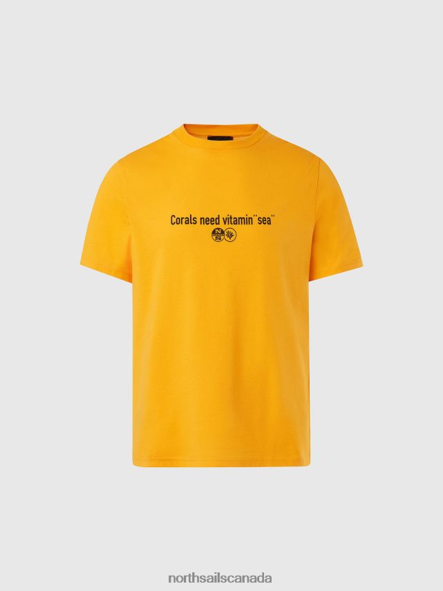 Men North Sails Bright marigold CORAL GARDENERS TSHIRT Clothing 0028HP132