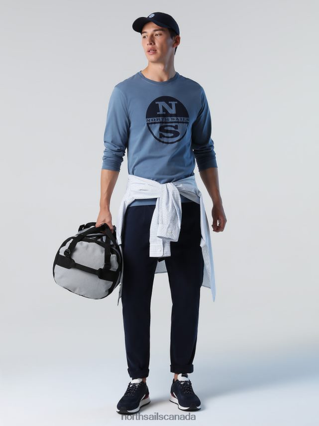 Men North Sails China blue ORGANIC JERSEY T-SHIRT Clothing 0028HP815