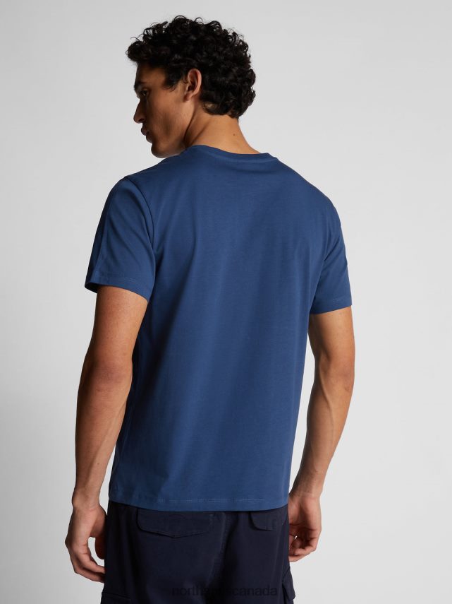 Men North Sails Dark denim T-SHIRT WITH MAXI LOGO Clothing 0028HP1134