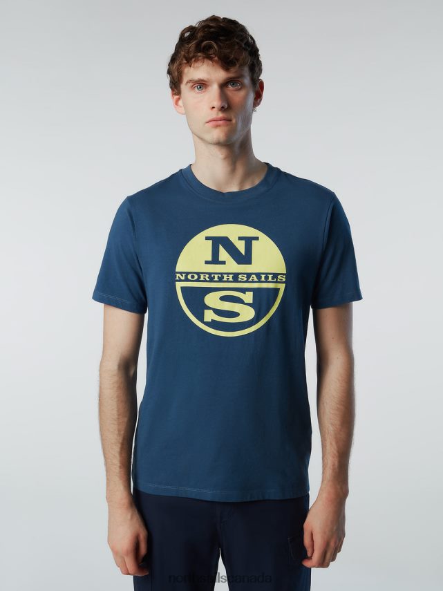 Men North Sails Dark denim T-SHIRT WITH MAXI LOGO PRINT Clothing 0028HP176
