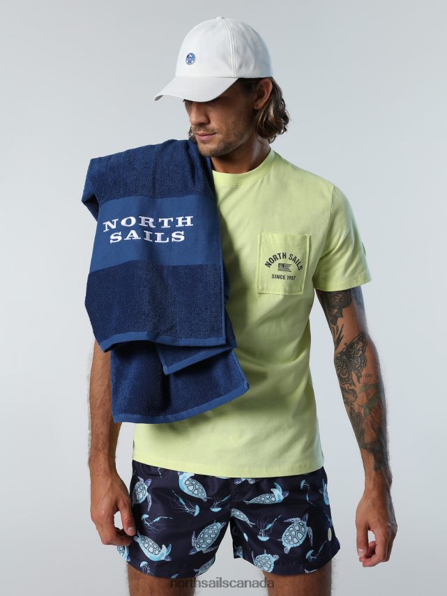 Men North Sails Light sulphur T-SHIRT WITH CHEST POCKET Clothing 0028HP158