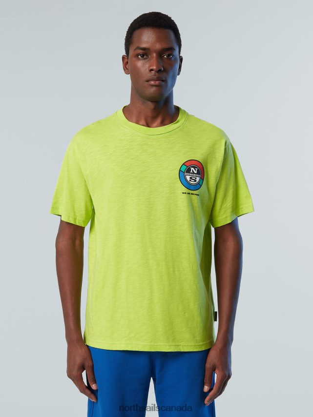 Men North Sails Lime T-SHIRT WITH GRAPHIC PRINT Clothing 0028HP147